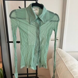 Acne Studios Sheer Green Women's Top